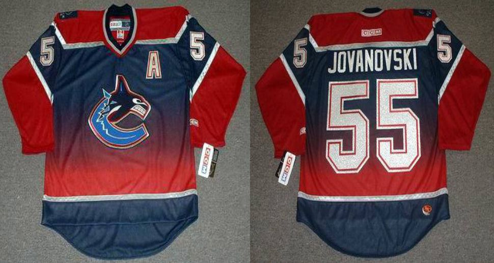 2019 Men Vancouver Canucks #55 Jovanovski Red CCM NHL jerseys